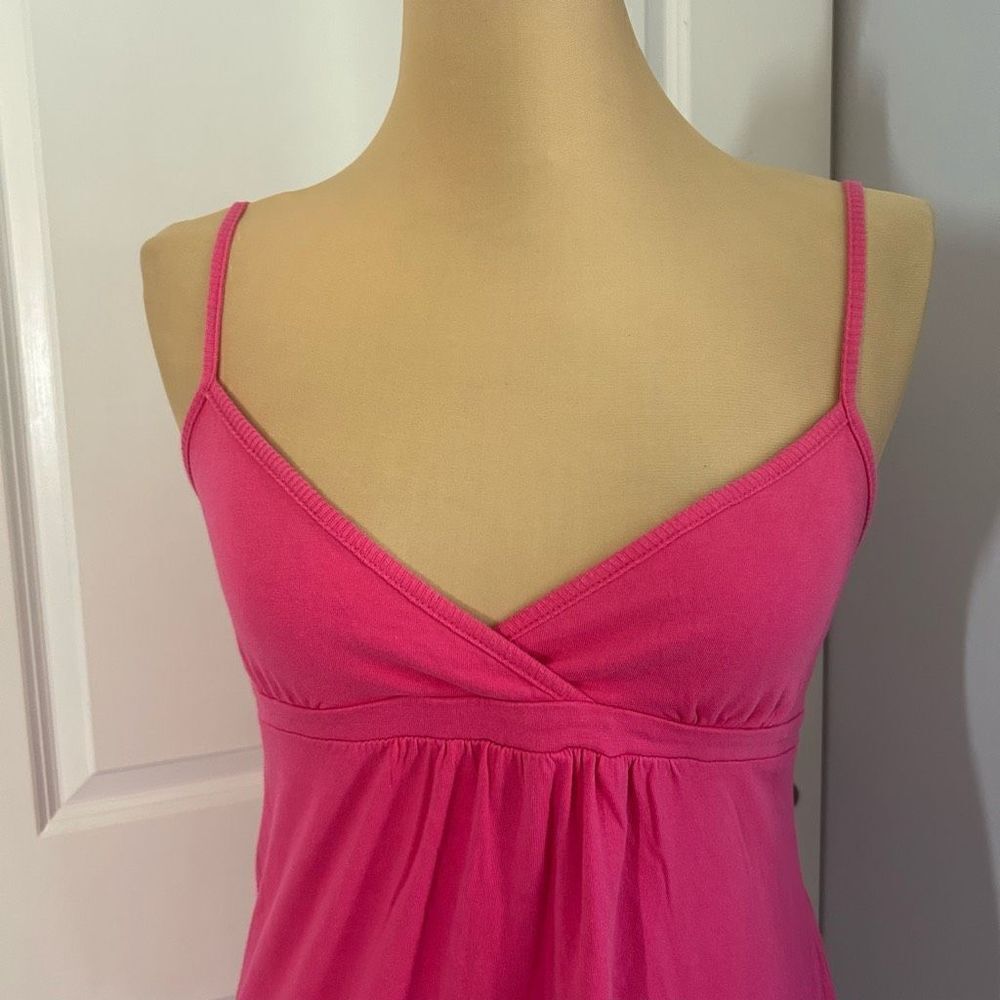 Old Navy Hot Pink Mini V-neck Dress - Picture 2 of 5